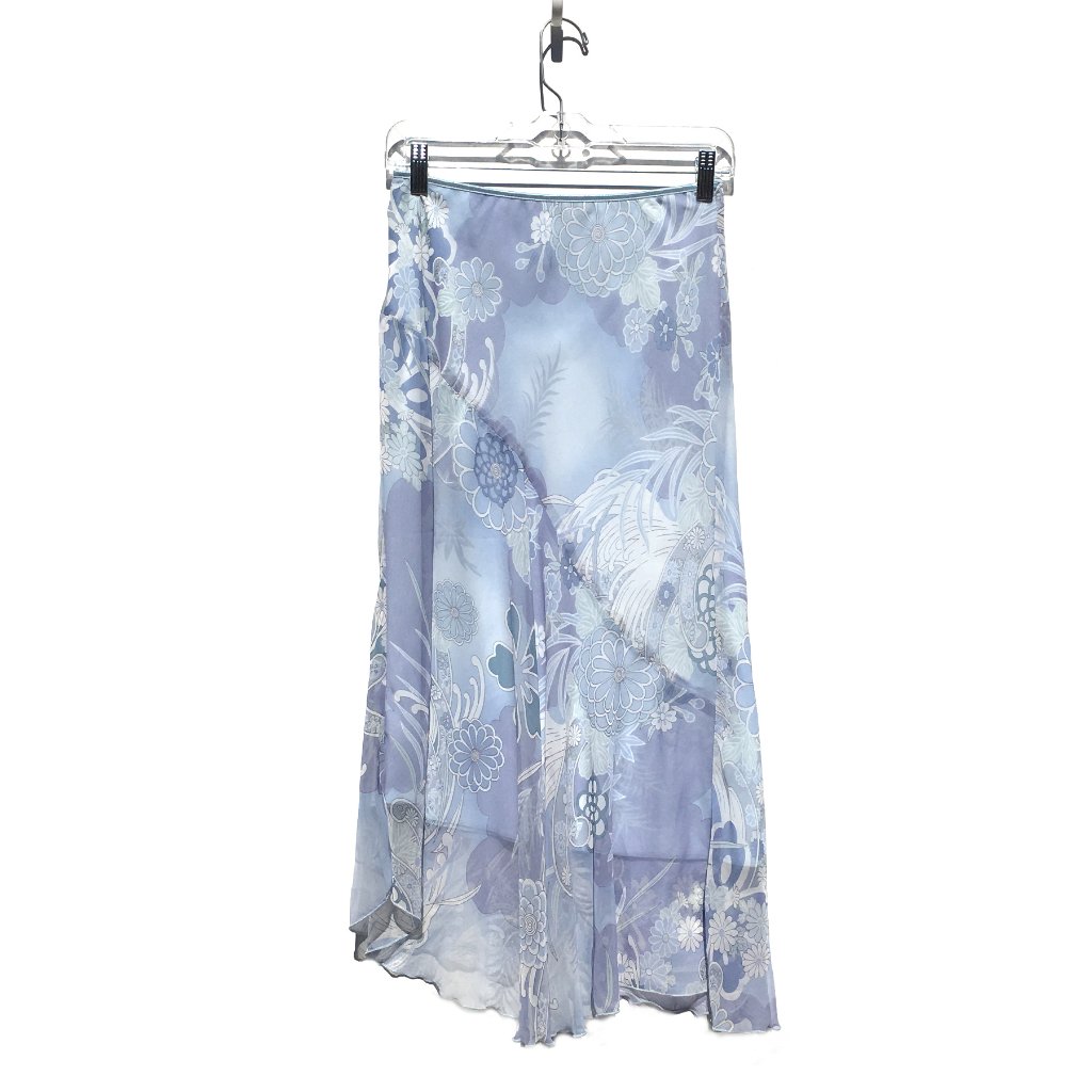 Floral Pattern Unbalanced Skirt